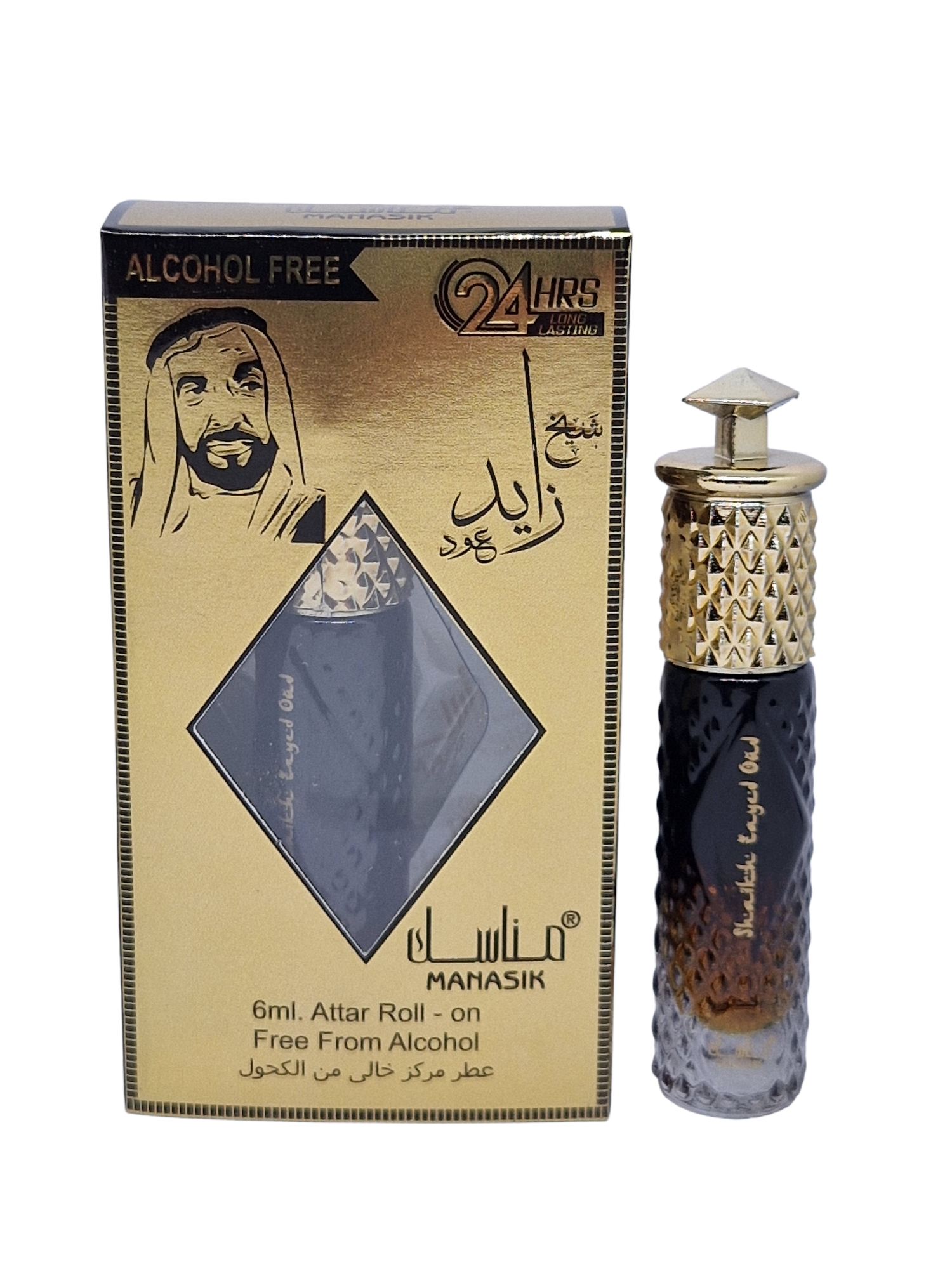 Shaikh Zayed Oud - 6ml roll on - Manasik - Alcohol Free