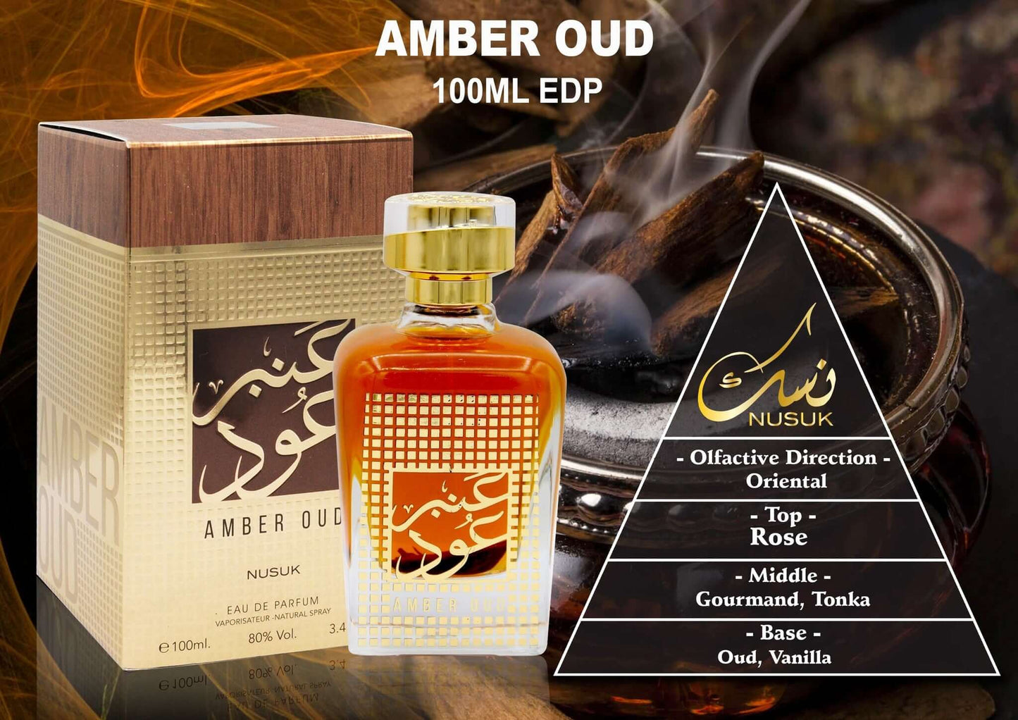 Amber Oud 100ml eau de parfum by Nusuk - Parfumist.nl
