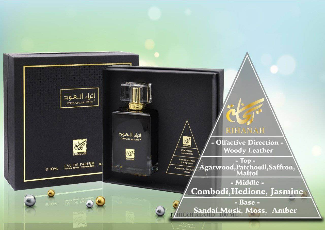 Ithrah al oud - eau de parfum - 100 ml - heren - Rihanah - De Parfumist.nl - Online Parfumerie