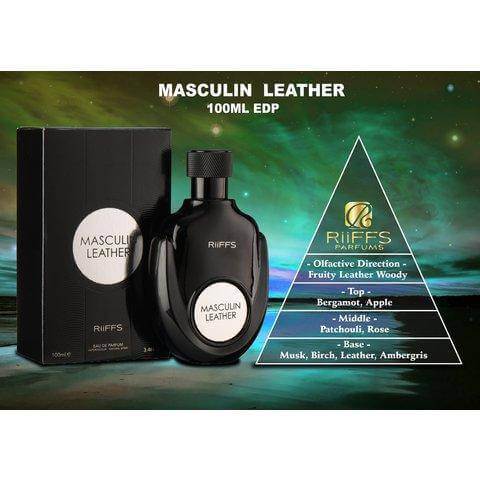Masculin Leather - eau de parfum - 100 ml - heren - Riiffs - De Parfumist.nl - Online Parfumerie